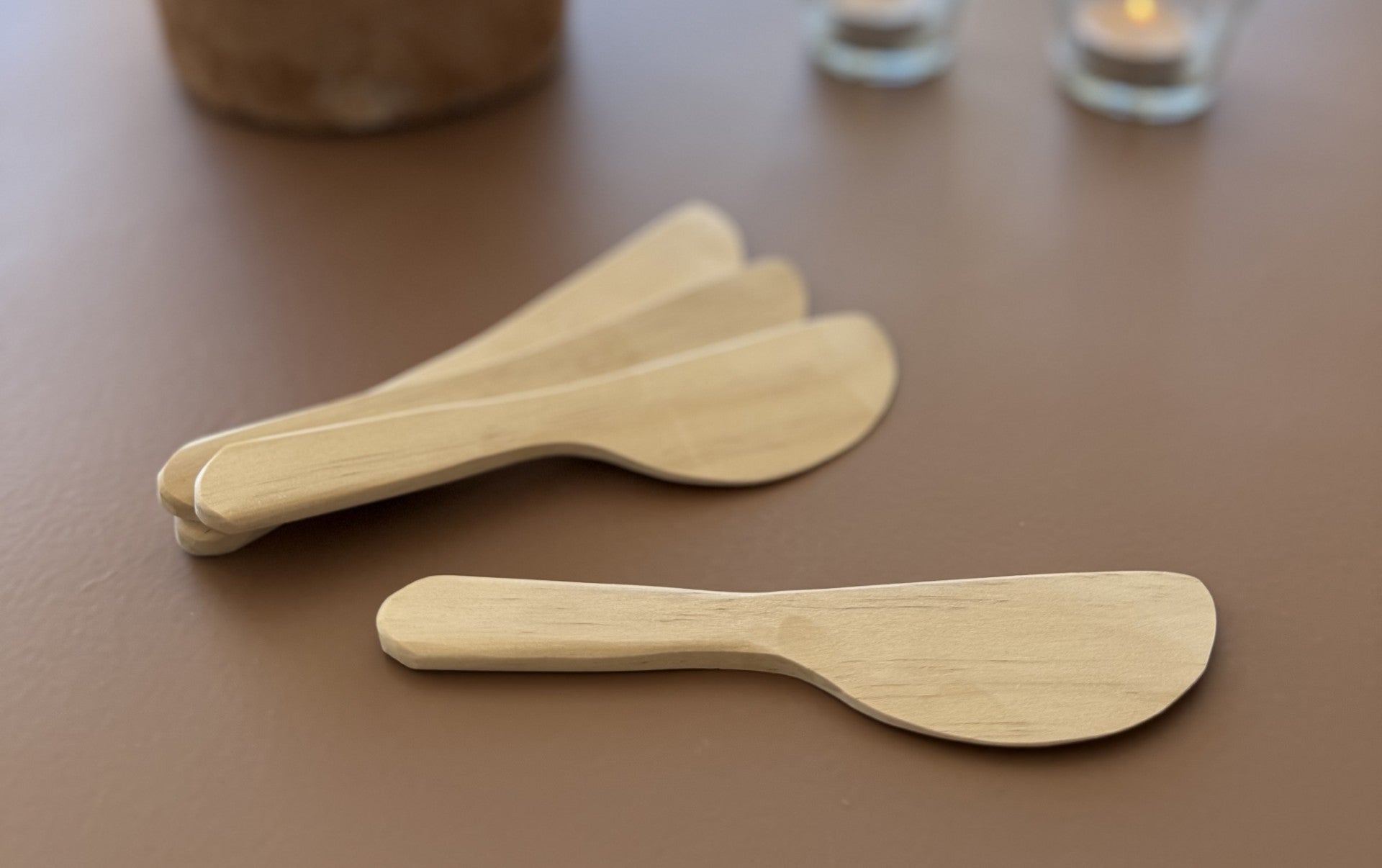 The Spreaders – fire smørkniver i heltre Accoya