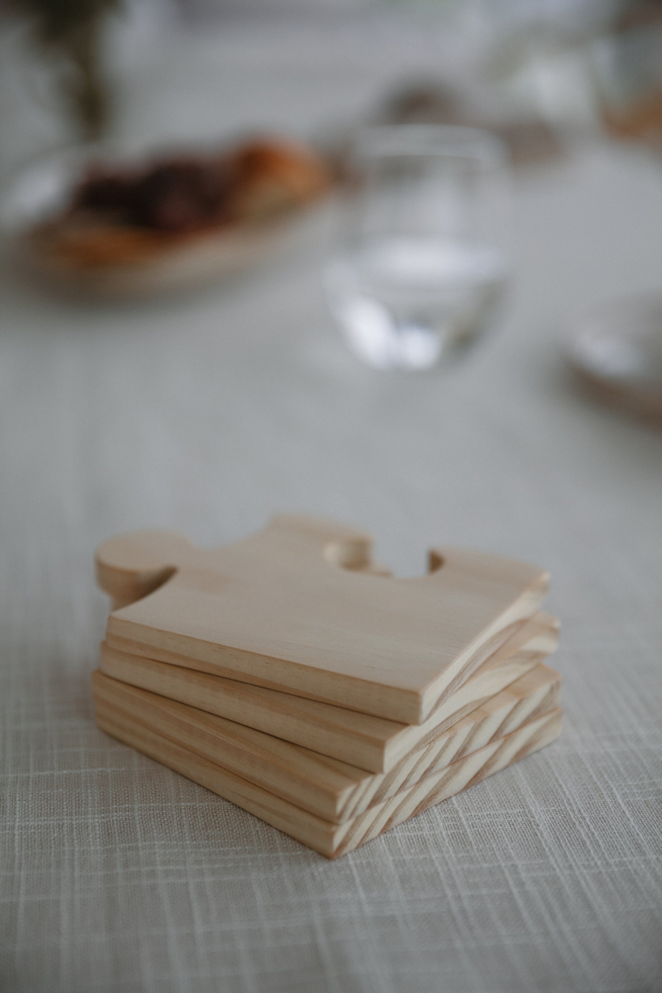 Sett på 4 puslebrikke-bordbeskyttere