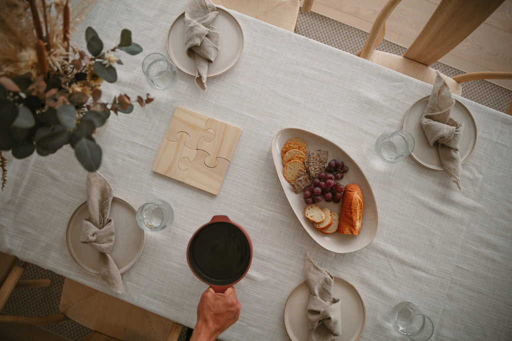 Puslebrikker i tre lagt sammen